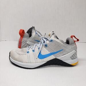 Nike Metcon DSX Flyknit 2 Men 7 Platinum Blue Workout Casual Training Streetwear